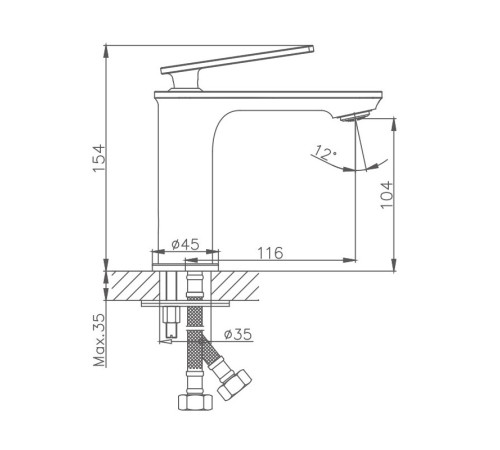 Смеситель для раковины Haiba HB10589, хром