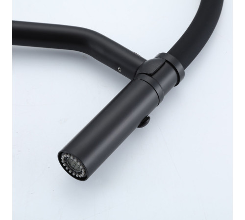 Смеситель для кухни с гибким изливом GAPPO G4098-16, черный