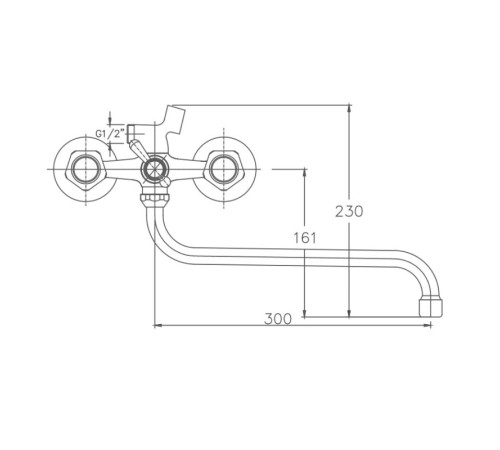 Смеситель для ванны Haiba HB2209, хром