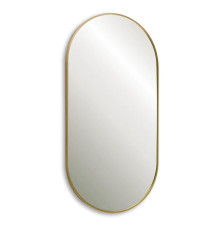 Зеркало Dreja GLOW 50х100 см, алюм. профиль, золото