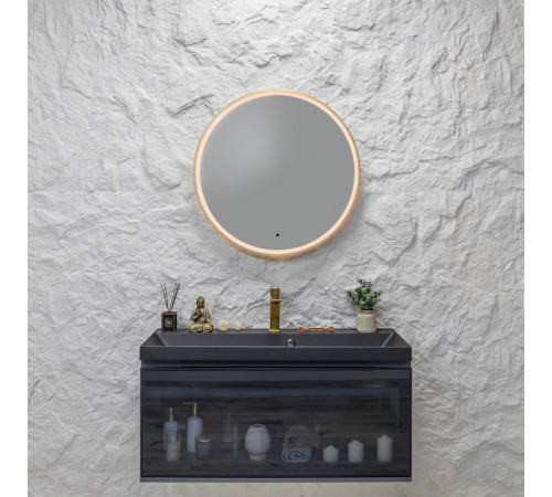 Зеркало Silver Mirrors Делуна/Deluna D700 TX (алюм. профиль, цвет золото бесконтактный сенсор)