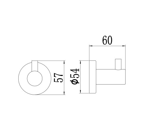 Крючок для ванной комнаты Savol S-005653C, матовое золото