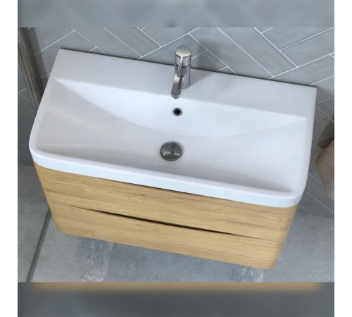 Тумба под раковину подвесная Velvex Clay tp.CLA.9595.80.2Y дуб верона, 80 см