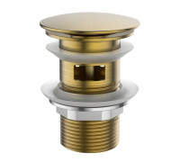 Донный клапан для раковины с переливом ESKO PopupBRQGold/PopupBRQBr, золото