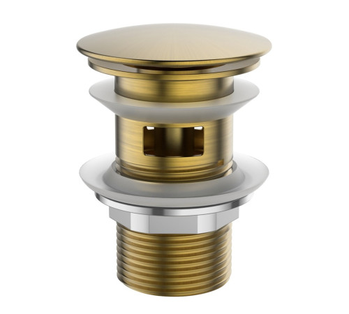 Донный клапан для раковины с переливом ESKO PopupBRQGold/PopupBRQBr, золото