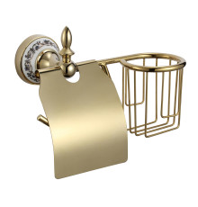 Держатель для туалетной бумаги и освежителя Savol S-L06851B, золото