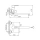 Смеситель для ванны FRAP F22702-B, хром