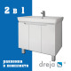 Тумба с раковиной подвесная Dreja Q Plus (D) 80 см, белый