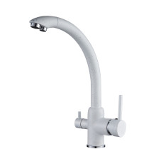 Смеситель для кухни с подключением фильтра для воды D-Lin D159315-5C, белый