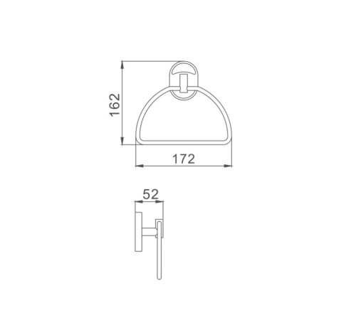 Полотенцедержатель Haiba HB1904-2, хром