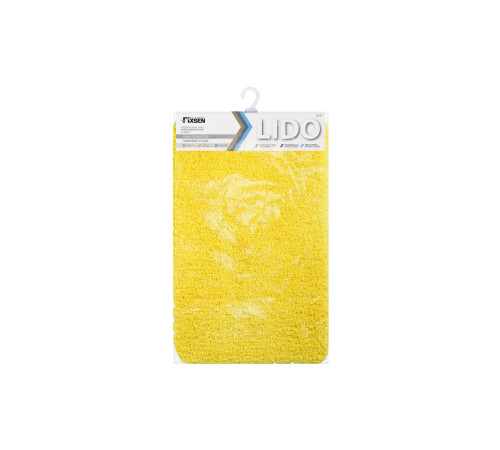 Коврик для ванной Fixsen Lido 1-ый, FX-3002Y, желтый, 50х80см