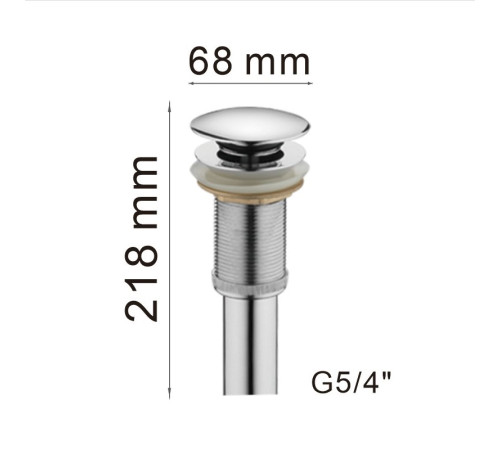Донный клапан Haiba HB65, хром