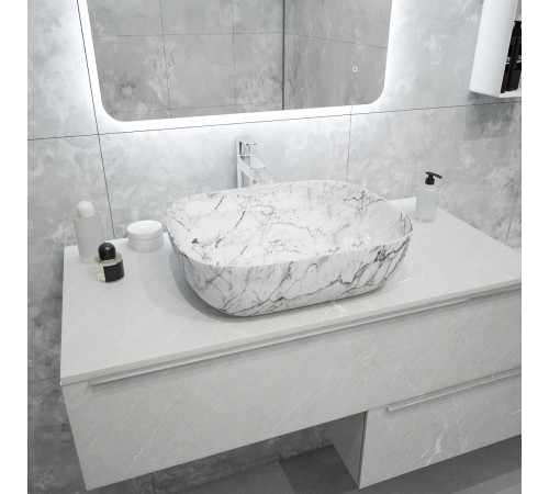 Раковина чаша Maretti FL13NS25-740MR, белый мрамор
