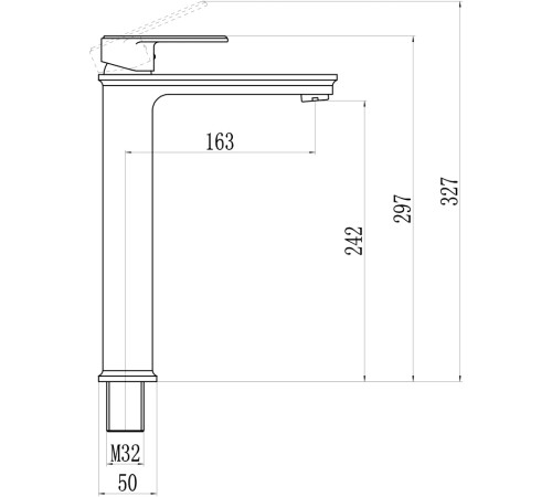 Смеситель для раковины Savol S-600301G, хром