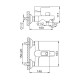 Смеситель для ванны FRUD R32072, хром