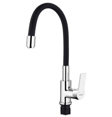 Смеситель для кухни с гибким изливом Esko Coral CL 519 B/CL519CrB , хром/черный