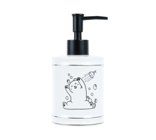 Дозатор жидкого мыла Fixsen Teddy FX-600-1, белый/черный