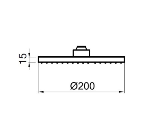 Верхний душ Webert AC1024015PVC, хром