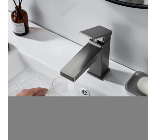 Смеситель для раковины Rose R2801T, оружейная сталь