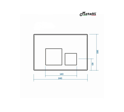 Клавиша смыва Maretti Катрина AC12KA-015, хром