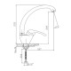 Смеситель для кухни Cron CN4103-2, хром