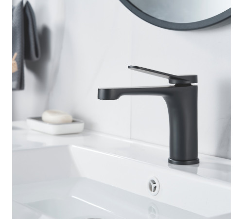 Смеситель для раковины Shevanik S6201H, черный