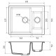 Кухонная мойка GranFest QUADRO 610K, черный
