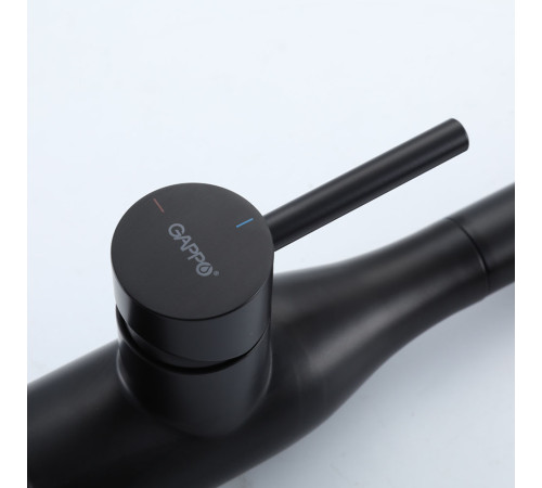 Смеситель для кухни с гибким изливом GAPPO G4098-16, черный