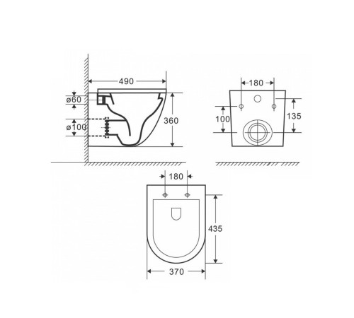 Комплект Maretti 3 в 1: унитаз EA10PBM73-844, инсталляция AC11P5211, кнопка AC12SF-015