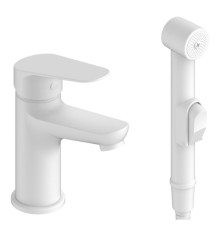 Смеситель для раковины с гигиеническим душем ESKO Kazan White KZ27HW, белый