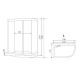 Душевая кабина Timo Comfort Fabric Glass T-8802LF, 120x85x220