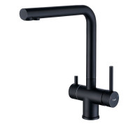 Смеситель для кухни с подключением фильтра FRAP F43899-36, черный
