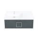 Раковина на тумбу La Fenice Cubo CU.NN.90L, чаша слева