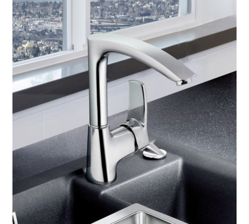 Смеситель для кухни Haiba HB4070, хром