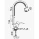 Смеситель для кухни с гибким изливом D-Lin D150628-T, хром