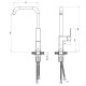 Смеситель для кухни WesnaArt NARCIS NAR06-150GM-25432, оружейная сталь