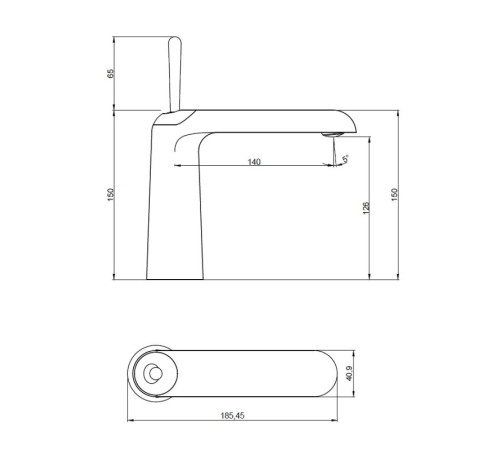 Смеситель для раковины Haiba HB10812-7, черный