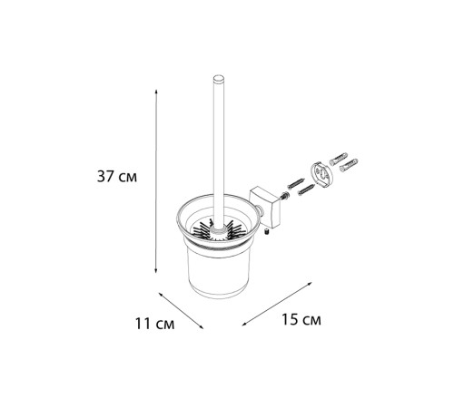 Ершик FIXSEN KVADRO FX-61313, хром