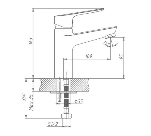 Смеситель для раковины Haiba HB10506, хром