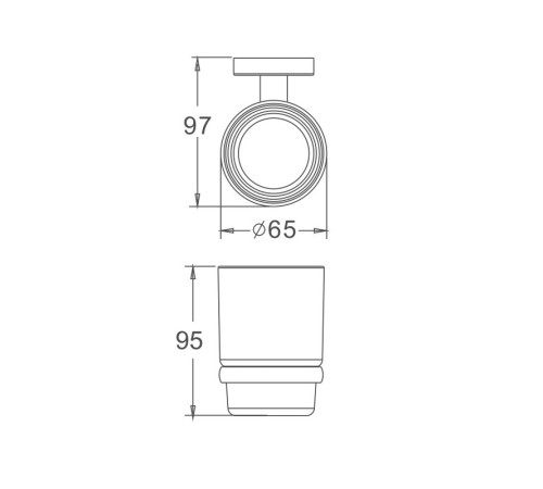 Стакан для ванной комнаты Haiba HB8606, хром