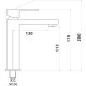 Смеситель для раковины Savol S-SUS1003H, черный