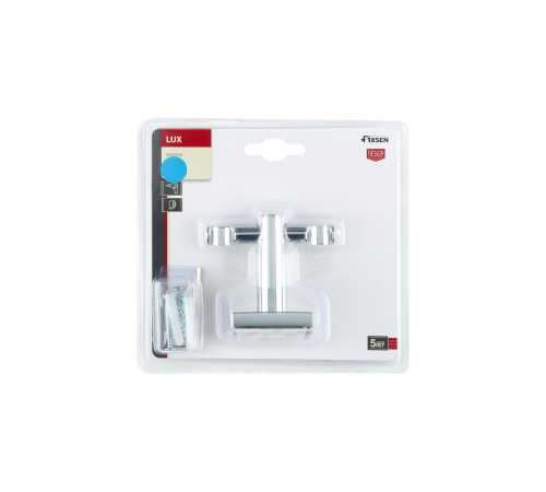 Двойной крючок для ванной FIXSEN LUX CHROME FX-15005A, хром