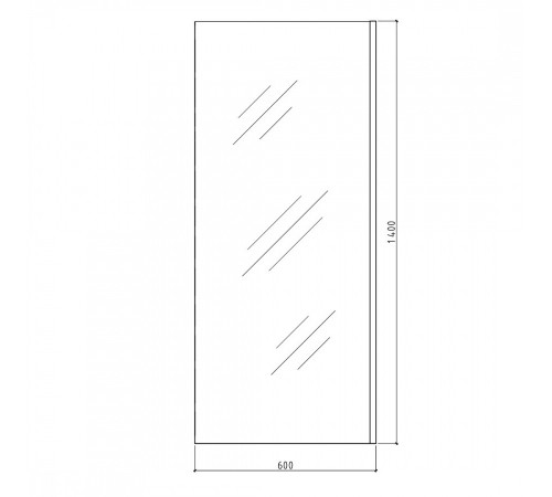 Шторка на ванну 60x140 Maretti Project Black PB41F6014099, черный профиль