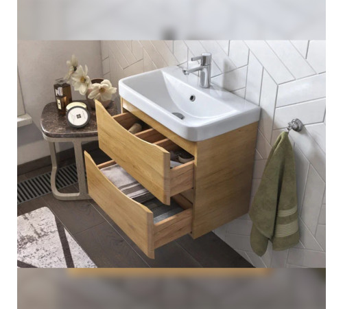 Тумба под раковину подвесная Velvex Clay tp.CLA.9595.60.2Y дуб верона, 60 см