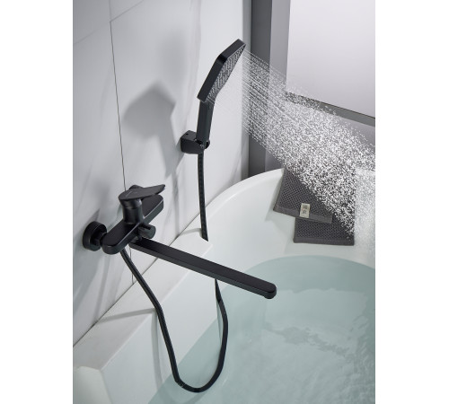 Смеситель для ванны Shevanik S4522H, черный