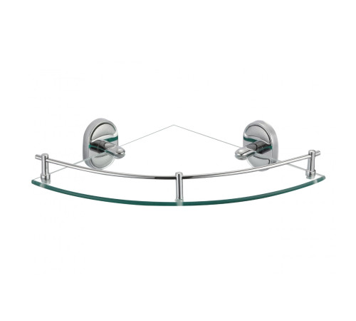 Полка угловая стеклянная Savol S-007073, хром