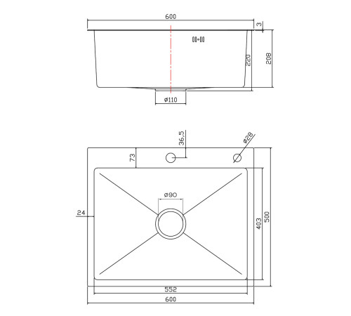 Мойка для кухни Fmark FSC6050HB, розовое золото