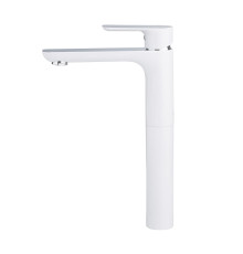 Смеситель для раковины высокий Gappo G1048-2, белый/хром