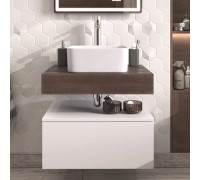 Тумба подвесная без столешницы Velvex Unit tp.UNI.50.1Y белый глянец, 50 см