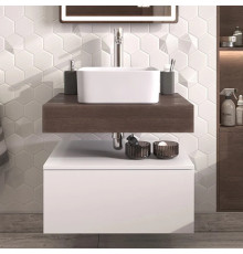 Тумба подвесная без столешницы Velvex Unit tp.UNI.50.1Y белый глянец, 50 см